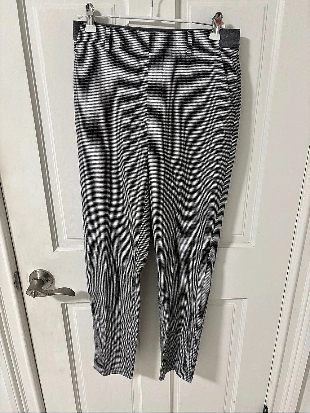 Pre owned UNIQLO Houndstooth Ankle Pants Black & White